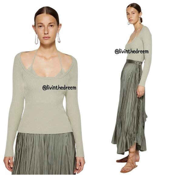 #T98 Jonathan Simkhai Marsh JAYLINE BRALETTE PULLOVER SZ L $395 - Picture 2 of 16